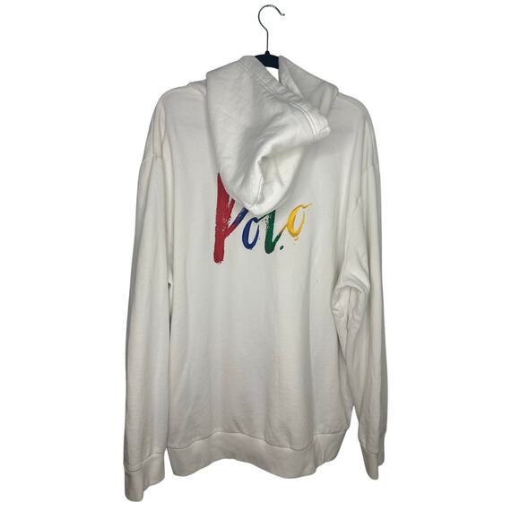 Polo Ralph Lauren Full Zip Hoodie Men's Size XXL Sweatshirt White Logo Signature - Picture 4 of 8